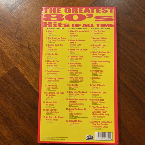 UNOPENED "THE GREATEST 80S HITS OF ALL TIME" - 3 CD SET - 36 SONGS - Picture 2 of 11